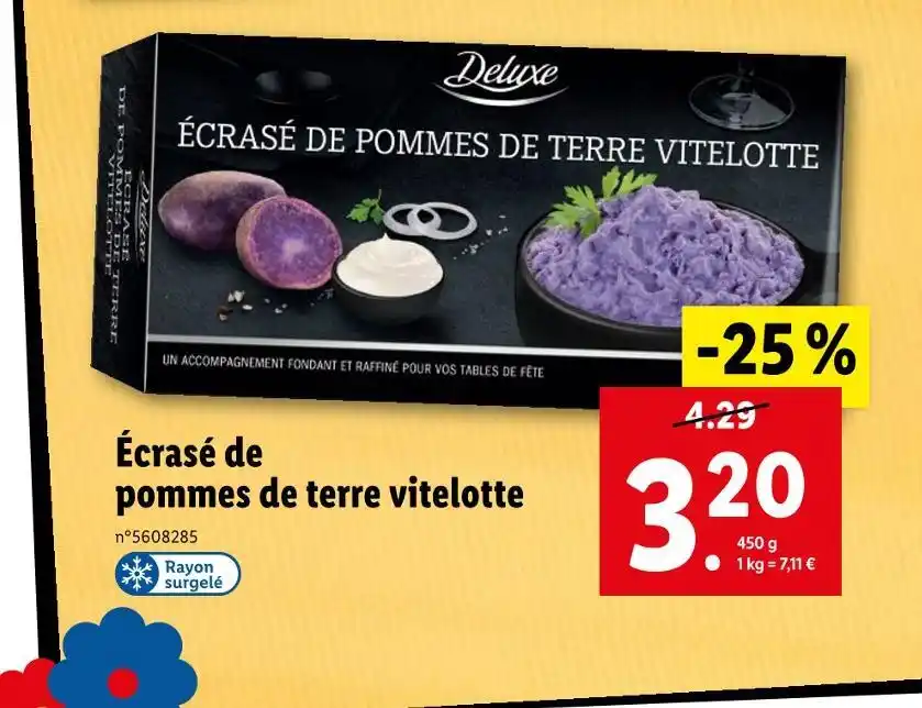 Deluxe Écrasé de pommes de terre vitelotte