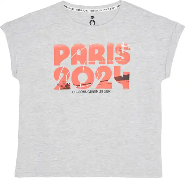 T-shirt Village Olympique France - Jeux Paralympiques Paris 2024, Taille S, Blanc