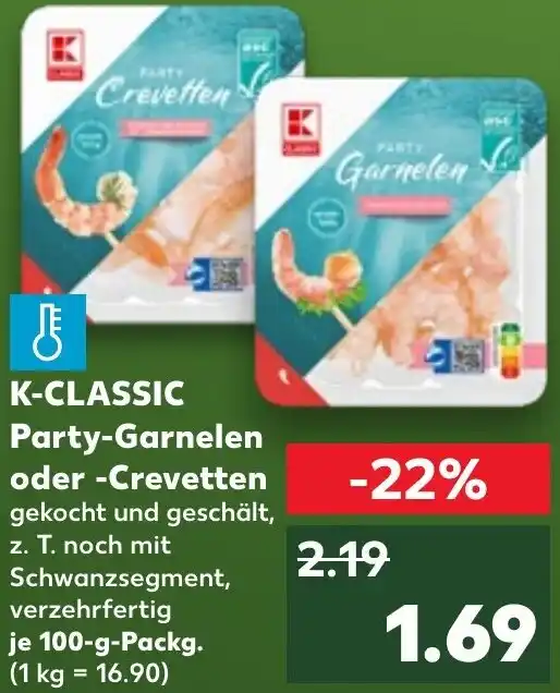 KCLASSIC PartyGarnelen oder Crevetten 100 g Packg.
