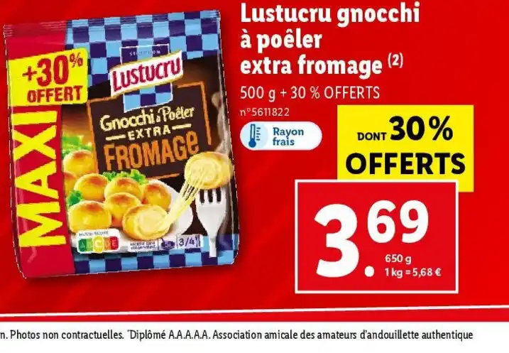 Lustucru gnocchi à poêler extra fromage (2)