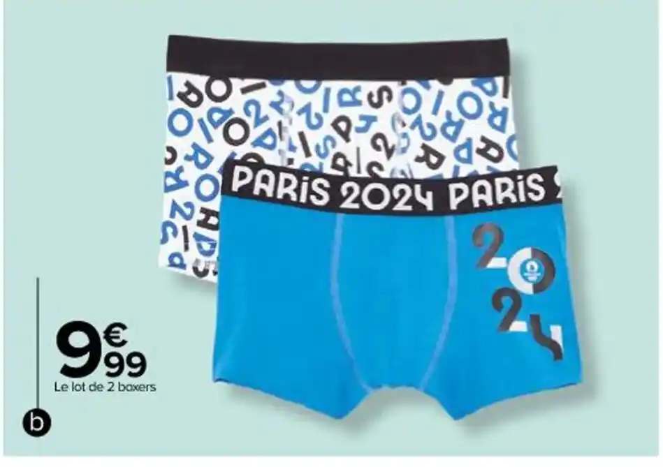 Boxers garcon des jeux Olympiques de paris 2024