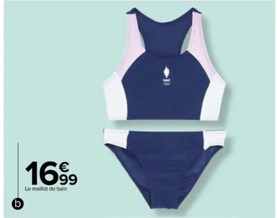 Maillot de bain 2 pièces fille Equipe de France des Jeux Olympiques de
