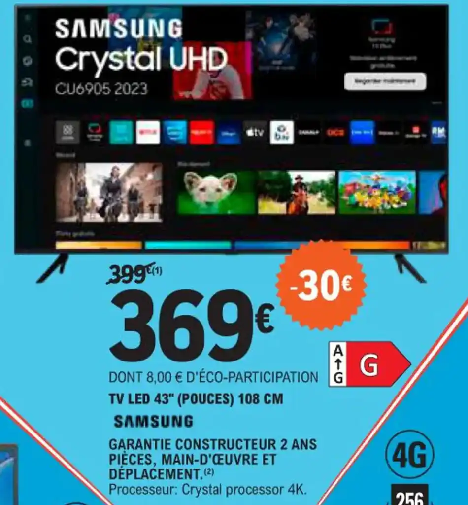 TV LED 43" (POUCES) 108 CM