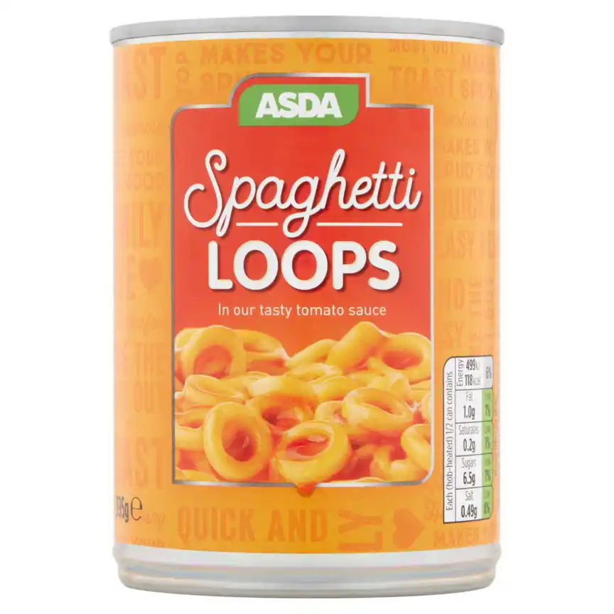 ASDA Spaghetti Loops in Tomato Sauce