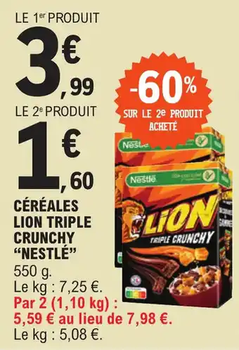 CÉRÉALES LION TRIPLE CRUNCHY "NESTLÉ”