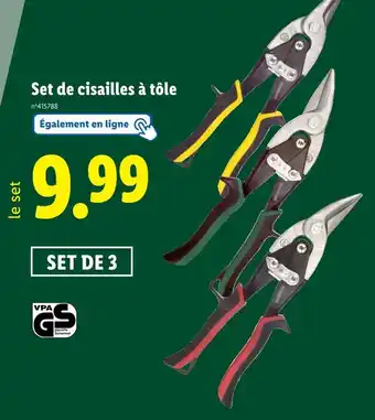 KSTOOLS - Jeu de 3 cisailles à tôle - 118.0150 | Leroy Merlin